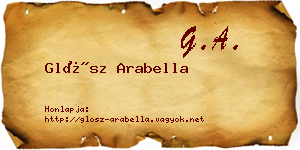 Glósz Arabella névjegykártya